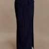 Cassie Column Maxi Skirt – Navy Pinstripe Cassie Column Maxi Skirt – Navy Pinstripe