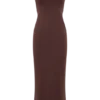 Catelyn Asymmetrical Scuba Jersey Midi Dress – Cacao Brown Catelyn Asymmetrical Scuba Jersey Midi Dress – Cacao Brown