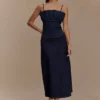Cecilia Denim Frill Corset – Indigo Blue