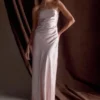 Cedar Strapless Satin Maxi Dress – Soft Pink Cedar Strapless Satin Maxi Dress – Soft Pink