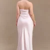 Cedar Strapless Satin Maxi Dress – Soft Pink Cedar Strapless Satin Maxi Dress – Soft Pink
