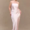 Cedar Strapless Satin Maxi Dress – Soft Pink Cedar Strapless Satin Maxi Dress – Soft Pink