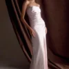 Cedar Strapless Satin Maxi Dress – Soft Pink Cedar Strapless Satin Maxi Dress – Soft Pink