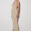 Celestino Floral Metallic Knit Maxi Dress – Gold