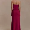 Celina Chiffon Overlay Maxi Skirt – Cherry Red Celina Chiffon Overlay Maxi Skirt – Cherry Red