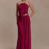 Celina Chiffon Overlay Maxi Skirt – Cherry Red Celina Chiffon Overlay Maxi Skirt – Cherry Red