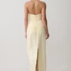 Chiara Halter Satin Maxi Dress – Buttermilk