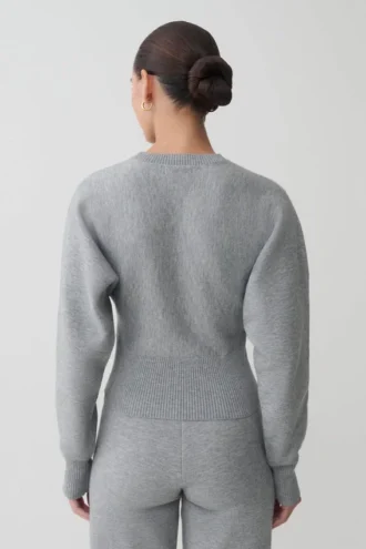Ciaralee Cinched Waist Jumper – Grey Marle