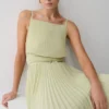 Clarisse Pleated Maxi Dress – Sage