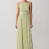 Clarisse Pleated Maxi Dress – Sage