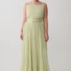 Clarisse Pleated Maxi Dress – Sage