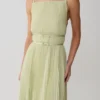 Clarisse Pleated Maxi Dress – Sage