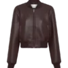 Codi Faux Leather Bomber Jacket – Merlot Codi Faux Leather Bomber Jacket – Merlot