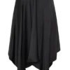 Coralie Asymmetric Satin Midi Skirt – Black Coralie Asymmetric Satin Midi Skirt – Black