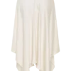 Coralie Asymmetric Satin Midi Skirt – Ivory