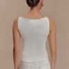 Coraline Panelled Sleeveless Top – White
