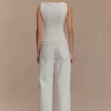 Coraline Panelled Sleeveless Top – White