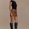 Cordia Satin Mini Skirt – Chocolate Cordia Satin Mini Skirt – Chocolate