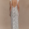 Cornelia Floral Sheer Maxi Dress – Ivory Cornelia Floral Sheer Maxi Dress – Ivory