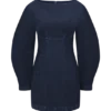 Cosmala Denim Long Sleeve Mini Dress – Indigo Blue Cosmala Denim Long Sleeve Mini Dress – Indigo Blue