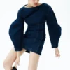 Cosmala Denim Long Sleeve Mini Dress – Indigo Blue Cosmala Denim Long Sleeve Mini Dress – Indigo Blue