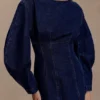 Cosmala Denim Long Sleeve Mini Dress – Indigo Blue Cosmala Denim Long Sleeve Mini Dress – Indigo Blue