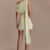 Daisie Chiffon Mini Dress – Lemon Daisie Chiffon Mini Dress – Lemon