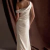 Dalia Off Shoulder Satin Maxi Dress – Blush Gold Dalia Off Shoulder Satin Maxi Dress – Blush Gold