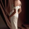 Dalia Off Shoulder Satin Maxi Dress – Blush Gold Dalia Off Shoulder Satin Maxi Dress – Blush Gold