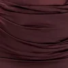 Dalia Off Shoulder Satin Maxi Dress – Dark Chocolate