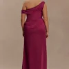 Dalia Off Shoulder Satin Maxi Dress – Mahogany Dalia Off Shoulder Satin Maxi Dress – Mahogany