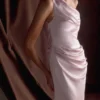 Dalia Off Shoulder Satin Maxi Dress – Soft Pink Dalia Off Shoulder Satin Maxi Dress – Soft Pink