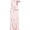 Dalia Off Shoulder Satin Maxi Dress – Soft Pink Dalia Off Shoulder Satin Maxi Dress – Soft Pink