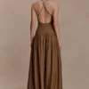 Darling Linen Maxi Dress – Chocolate Darling Linen Maxi Dress – Chocolate