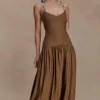 Darling Linen Maxi Dress – Chocolate Darling Linen Maxi Dress – Chocolate
