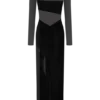 Davina Velvet And Mesh Maxi Dress – Black Davina Velvet And Mesh Maxi Dress – Black