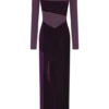 Davina Velvet And Mesh Maxi Dress – Purple Davina Velvet And Mesh Maxi Dress – Purple