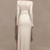 Deanna Long Sleeve Diamante Maxi Dress – Gold Deanna Long Sleeve Diamante Maxi Dress – Gold