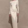 Deanna Long Sleeve Diamante Maxi Dress – Gold Deanna Long Sleeve Diamante Maxi Dress – Gold