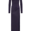 Deanna Long Sleeve Diamante Maxi Dress – Purple