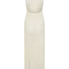 Deeliah Halterneck Crochet Maxi Dress – Ivory