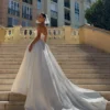 Delphine Satin Strapless Maxi Gown – White Delphine Satin Strapless Maxi Gown – White