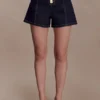 Demi High Waisted Denim Shorts – Washed Indigo Blue Demi High Waisted Denim Shorts – Washed Indigo Blue
