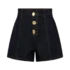 Demi High Waisted Denim Shorts – Washed Indigo Blue Demi High Waisted Denim Shorts – Washed Indigo Blue