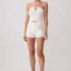 Dimitri Knit Halter Top With Hardware – Ivory Dimitri Knit Halter Top With Hardware – Ivory