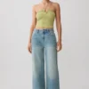 Dimitri Knit Halter Top With Hardware – Light Olive