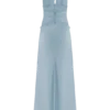 Dinah Lace And Satin Maxi Dress – Cornflower Blue