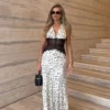 Dinah Lace And Satin Maxi Dress – Polkadot