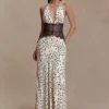 Dinah Lace And Satin Maxi Dress – Polkadot