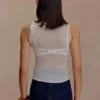 Dollie Sheer Knit Tank Top – Ivory